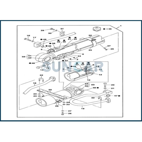 LZ006980 Dipper Cylinder Seal Kit for CNH Excavators CX700 CX700B