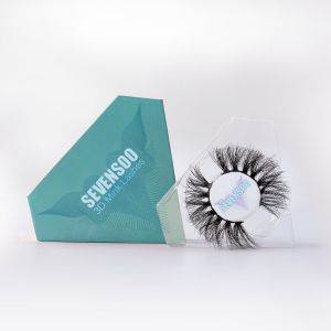 Luxury 25MM Mink Lashes , 5D 6D Mink Eyelashes Natural Black Color