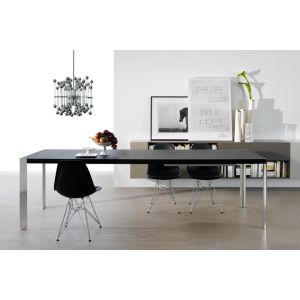 Dining Room Extendable Wooden Table , Folding Trim Rectangle Dining Table