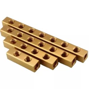 Customized Female 3/4" BSP Brass Water Manifold with 3 x 1/2" Inlets and +/-0