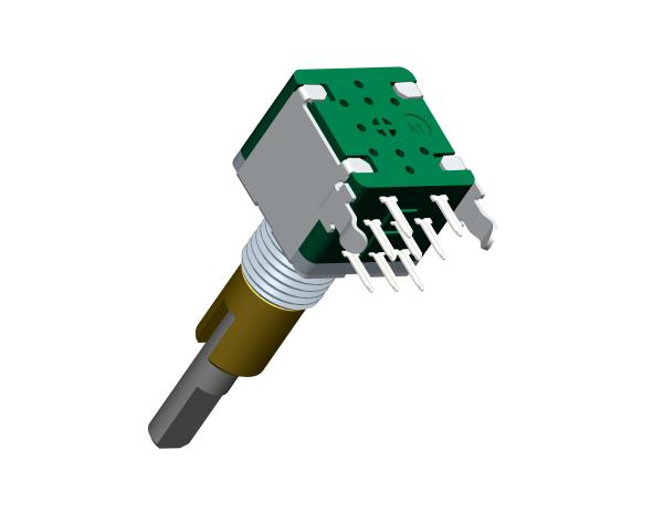 Quality Rotary encoder EC11 double metal shaft 15 pulse incremental rotary encoder for car audio digital for sale