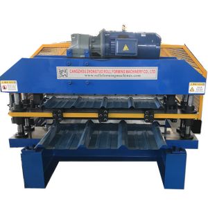 Motor Shearing Double Layer Roll Forming Machine In Panel And Ag Panel Sheets