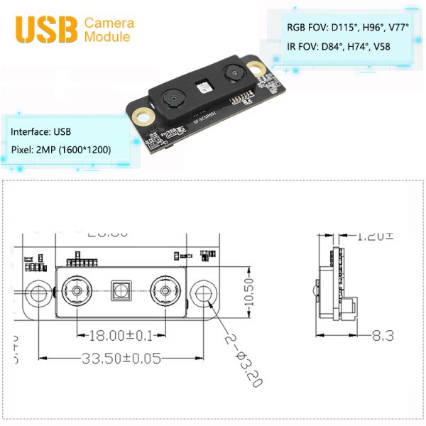 High Quality OV9782 Sensor 1MP Fixed Focus Mini MIPI Camera Module