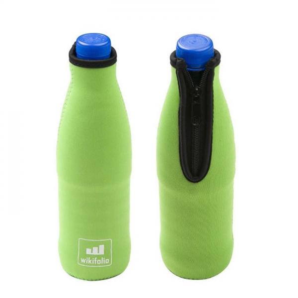 Quality Silk Printing Beer Bottle Cooler Bag , Glove Stubby Holder Bulk Neoprene Beer Can Cooler for sale