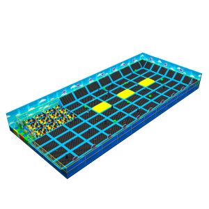 Environmental Protection Soft Indoor Playground Powder Coated With Trampoline