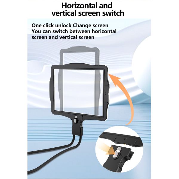 Eye Friendly Flexible Bracket USB Powered Magnifier LED Switchable Horizontal and Vertical Screens for Elderly Book Reading