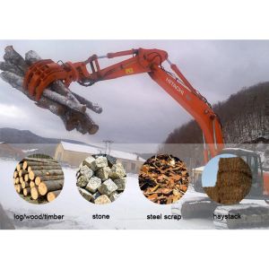 Entire Jaw Structure Mechanical Grapple For 10 20 30 Tons Excavator
