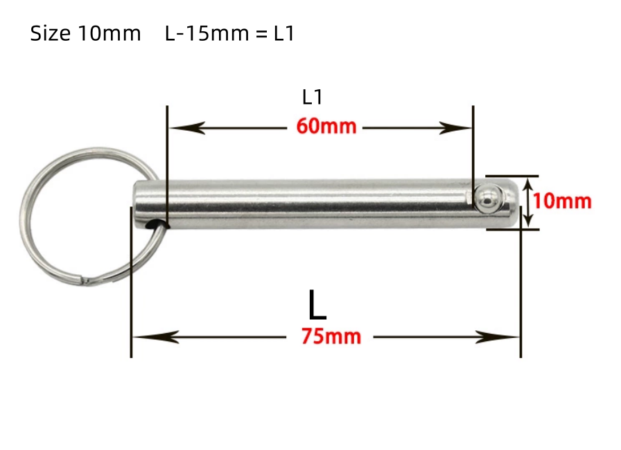 Air Shipping Quick-Release Pins with Stainless Steel Spring Push Pull Ring Detent Clevis Pin and Locking Ball Button Handle