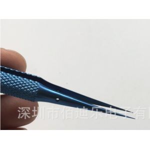 Precision titanium alloy blue colour fly line fingerprint tweezers for phone
