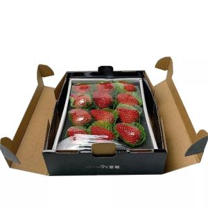 Art Paper C1S Corrugated Cardboard Strawberry Boxes Matt Lamination