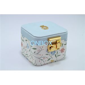 Printing Leather W / Elegant Luxury Packaging Boxes Metal Lock For Bottles