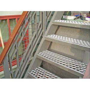 American Perf O Grip Grating , Galvanized Perforated Walkway Grating