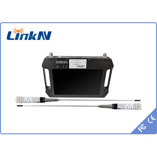 Handheld COFDM Video Receiver AES256 Encryption FHD CVBS H.264 with Display and