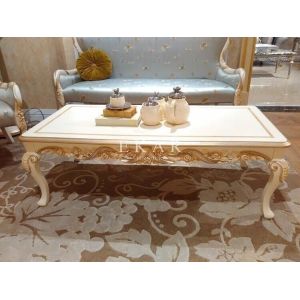 Oval shape neoclassical wood tree trunk cocktail table FC-101C