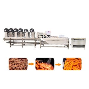 Fruit Vegetable Washing Machine Eggplant Potato Processing And Packing Line