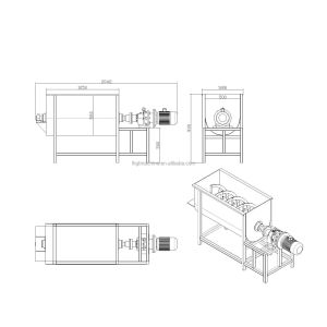 Customizable Blending Machine Ribbon Blender 500l 1000l 2000l 5000l 10000l