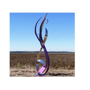 China Modern Metal Art Stainless Steel Ribbon Sculpture Custom Size on sale