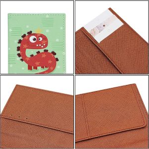Convenient PU Leather Passport Holder Luggage Tag Document Bag with Printed