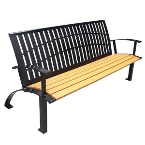 Wholesale Glossy Matte Finish Outdoor Recycled Plastic Benches With Powder Coated Steel Frame from china suppliers