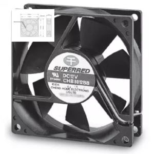 China 12V Vehicle Cooling Fan Ball Bearing / Sleeve Bearing 80x80x20 Fan on sale