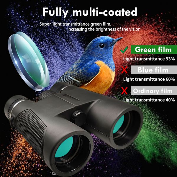 Military Waterproof High Power 10x42 Binocular Roof Long Range For Adults