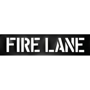 China Black Reusable PVC Plastic Letter Stencils For Painting Fire Lane Symbol Custom Size on sale