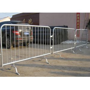 Metal Pedestrian Control Barriers / Crowd Control Barricades Rust Resistance
