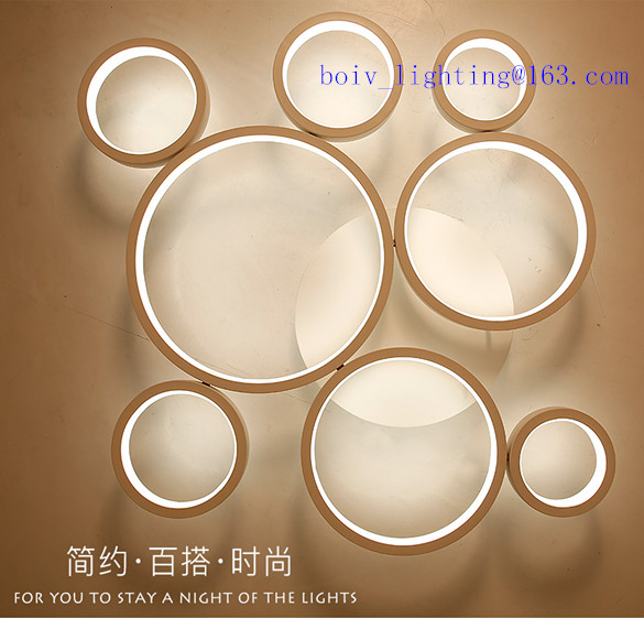 Many Circle Linked Simple Modern LED Lightings White Color Ceiling