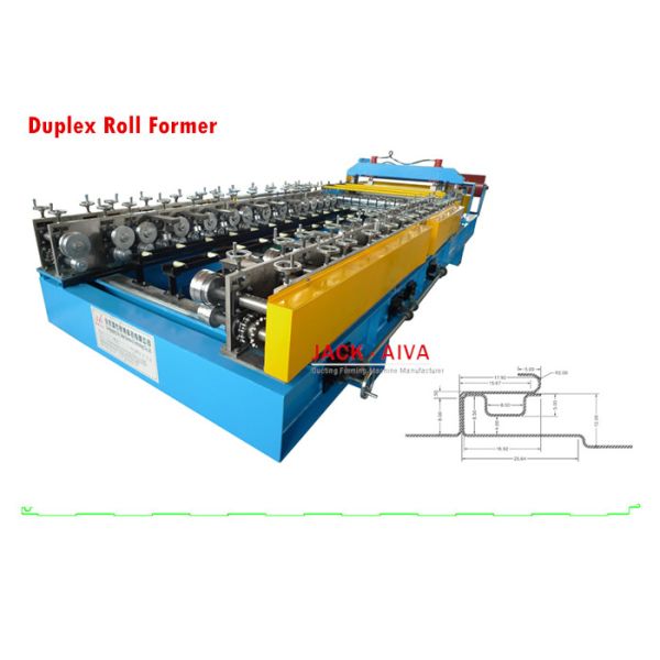 Quality Duplex Roll Former, Cladding Sheet Steel Structure Ribbed Panel Machine, Steel Cladding Sheet Machine for sale