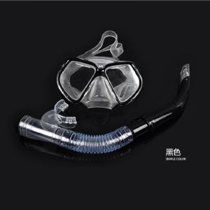 Good quality pVC and templed glass scuba diving mask and snorkel set snorkling