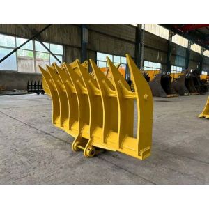 High quality strength wear resistance material excavator rake bucket for mini