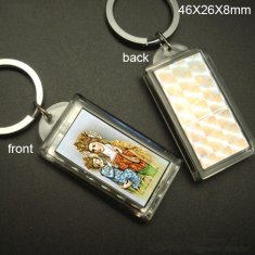 Solar Led Keychain Logo can be imprinted 46 x 26 x 8 mm