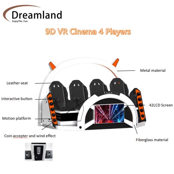 Directly Selling 360-Degree Film Experience Virtual Reality Movie Theater The Ultimate 9D VR Cinema For Vr Mall Cinema Entertainment