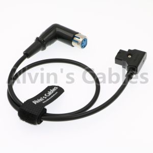 D Tap To XLR 4 Pin Right Angle Camera Power Cable For Sony RED Cameras Battery