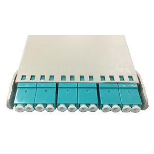 Multimode Mtp To Lc Cassette , 12 Fibers Plastic Fiber Optic Cassette
