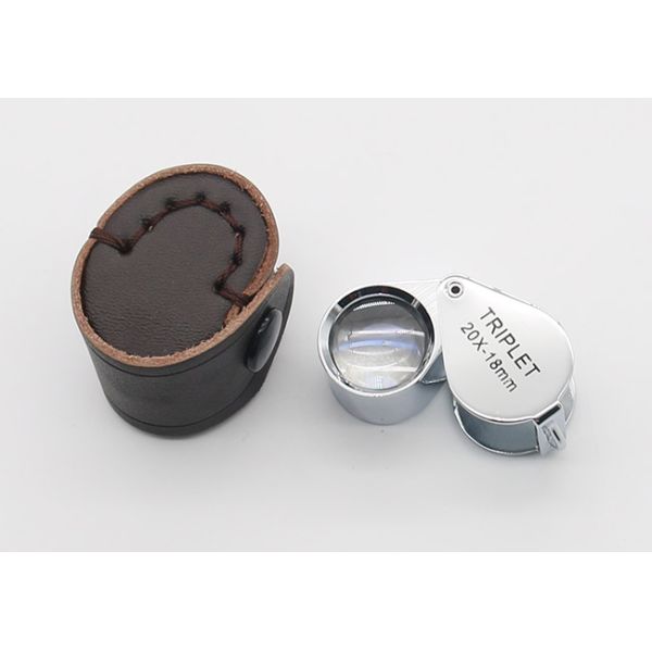 Small Pocket Jewelry Loupe with Triplet Lenses Magnification 20X