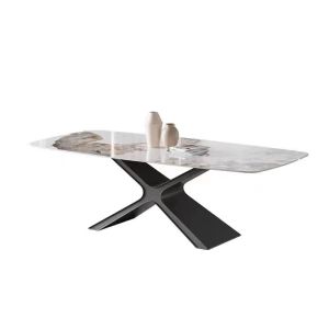 2024 New Design Luxury Dining Room Ceramic Table Sintered Stone Rock Board