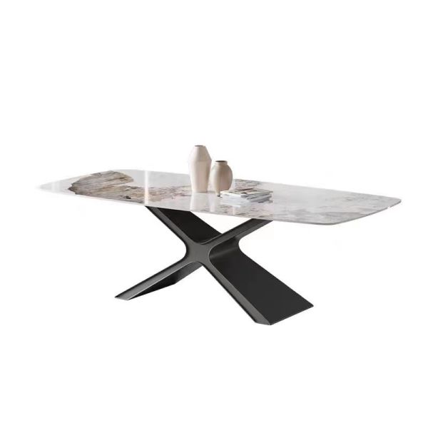 2024 New Design Luxury Dining Room Ceramic Table Sintered Stone Rock Board