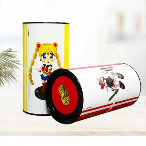 Wholesale CMYK Printed Tea Packaging Cardboard Box Paper Tube Container With Black Lid from china suppliers