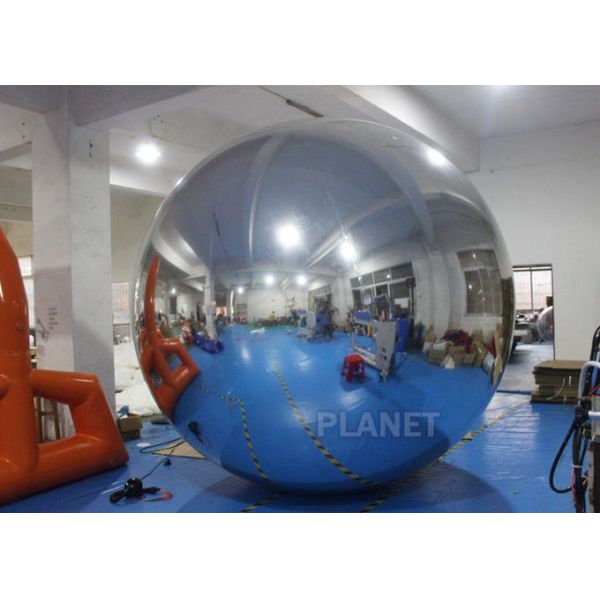 Silver Reflective Balloon Inflatable Floating Mirror Balls For Wedding Decoration