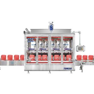 Buy cheap 5L-30L 8 Nozzles Lubricant Filling Machine PLC Controlled from wholesalers