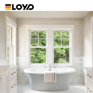 Noise Reduction Double Single Hung Window with Thermal Break Aluminum Frame