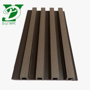 Mothproof WPC Fluted Wall Panels WPC Slat Panel Customized Color