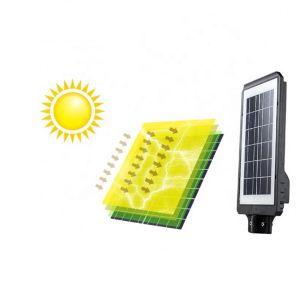 Aluminum Alloy LED Solar Street Light All In One 60W Lithium Ion Battery