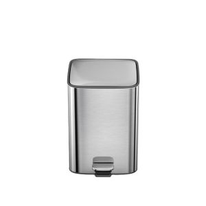 18L Stainless Steel Soft Close Square Pedal Trash Bin for Living Room and Office