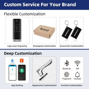 Aluminum Alloy Electronic Door Locks Intelligent WiFi Deadbolt Lock