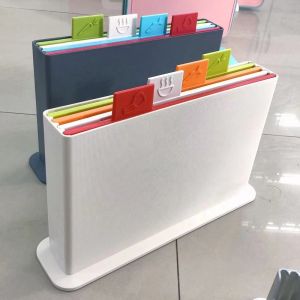 BPA Free 4-Piece Plastic Cheese Chopping Cutting Board with Antimicrobial