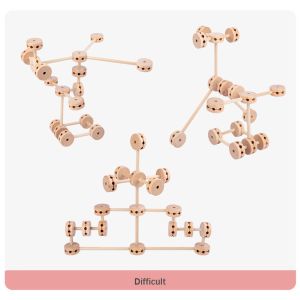 3D Construct Fort Wooden Building Blocks Toy Creative DIY For Children