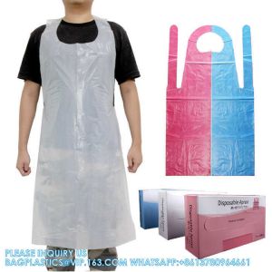 Biodegradable, Large Size Disposable PE Apron For Adult Waterproof Plastic Apron