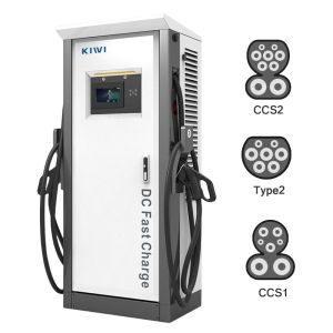 60KW DC CCS2 CHAdeMO Type2 OCPP1.6 Electric Car Charger for Fast Charging 200V
